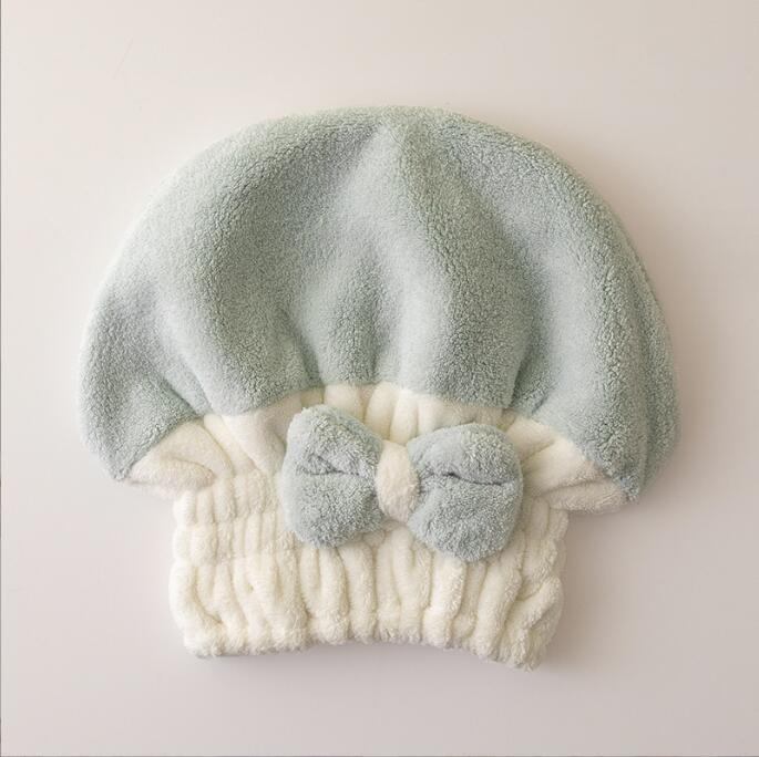 Coral Fleece Drying Cap For Women With Absorbent Fastdrying Function For Home Use
