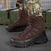 Men's Breathable Non-Slip High-Top Tactical Hiking Boots - Large Size, Wear-Resistant, Outdoor Field Combat Footwear