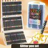12/24/36/48PCS Professional Double Headed Glitter Chalk Set, Glitter Marker Pen, Quick Drying Adhesive Ink