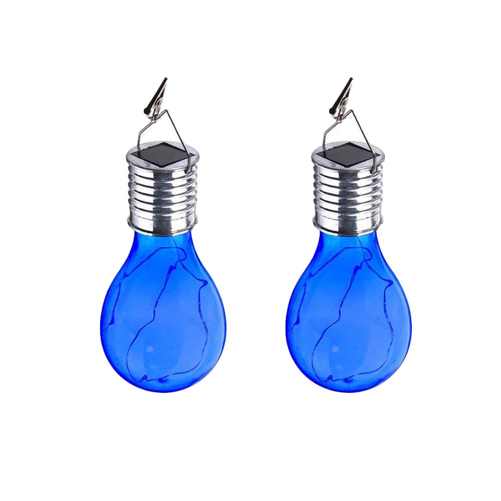 2pcs Hanging Solar Light Bulb Outdoor LED Solar Garden Light Waterproof Solar Lanterns Lights Outdoor Camping Garden Decoration