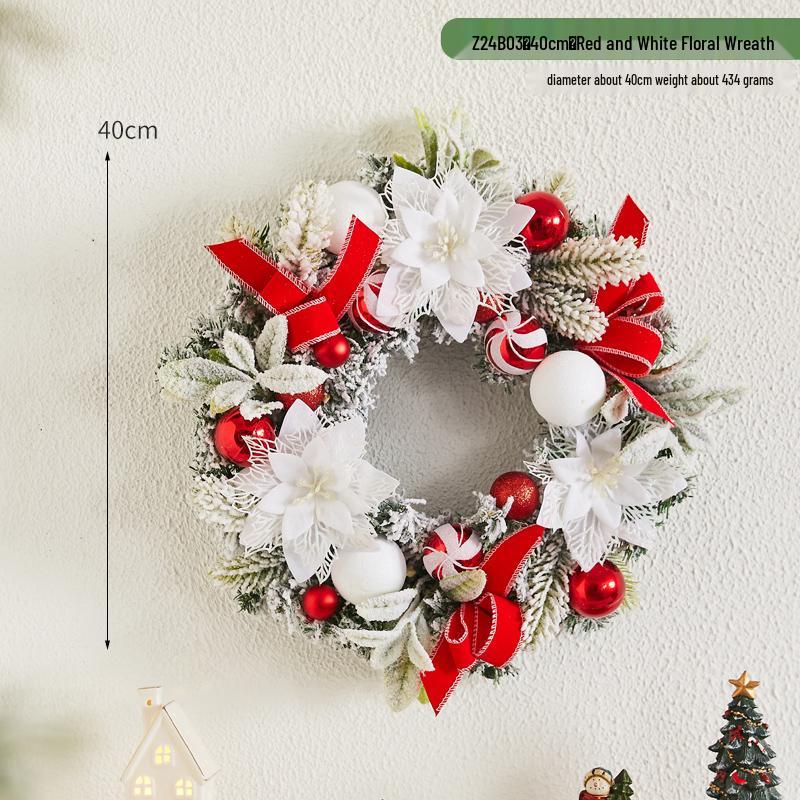 Creative Christmas Door & Window Wreath - Rattan Wall Hanging Ornament for Holiday Decor