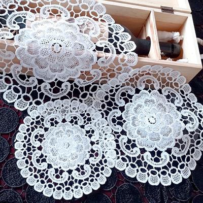 Round Table Cloth White Napkin Ornament Prop Lace Placemat  Christmas Home Decor