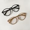 Horn-rimmed black brown sadness glasses frame round gl-7 koi