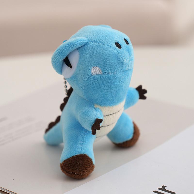 Adorable Dinosaur Plush Keychain Soft Pp Cotton Stuffed Animal Bag Charm