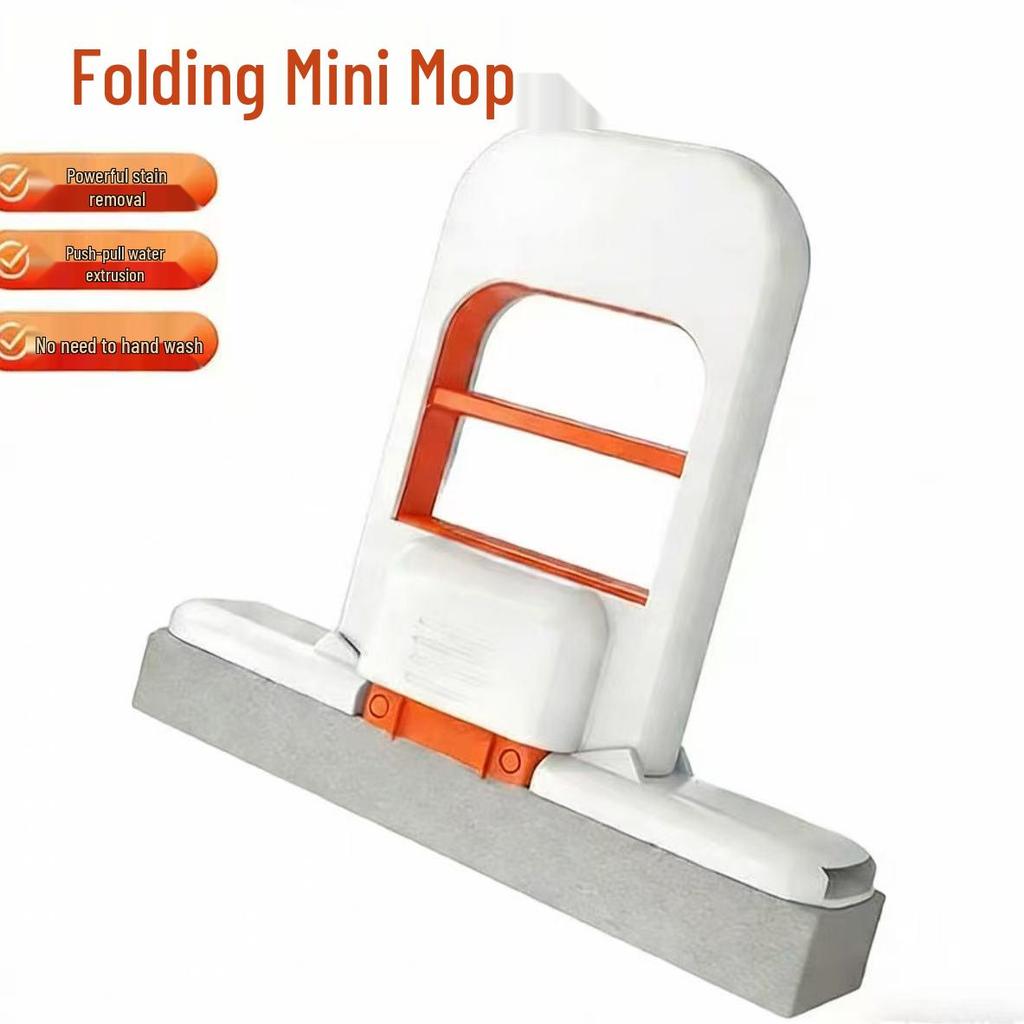 Handheld Mini Mop for Cleaning Desktops, Mirrors, and Tiles - No-Wash Cotton Cloth