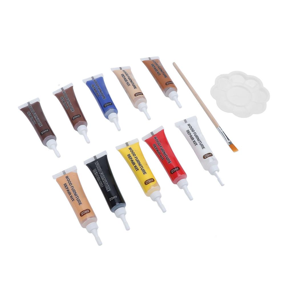 Wood Furniture Repair Kit 10 Fundamental Color Wood Putty Cabinet Touch Up Kit for Home