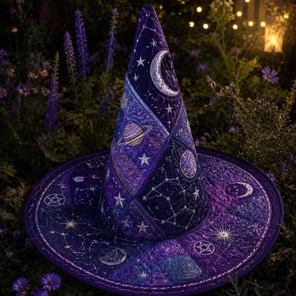 Vintage Halloween Witch Hat Wide Brim Festival Hat Gothic Party Hat Cosplay Party