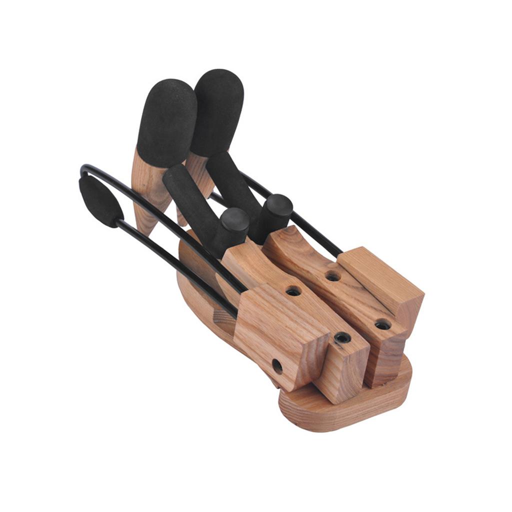 Skládací držák stojanu na hudební nástroje z tvrdého dřeva pro baskytaru elektrické kytary