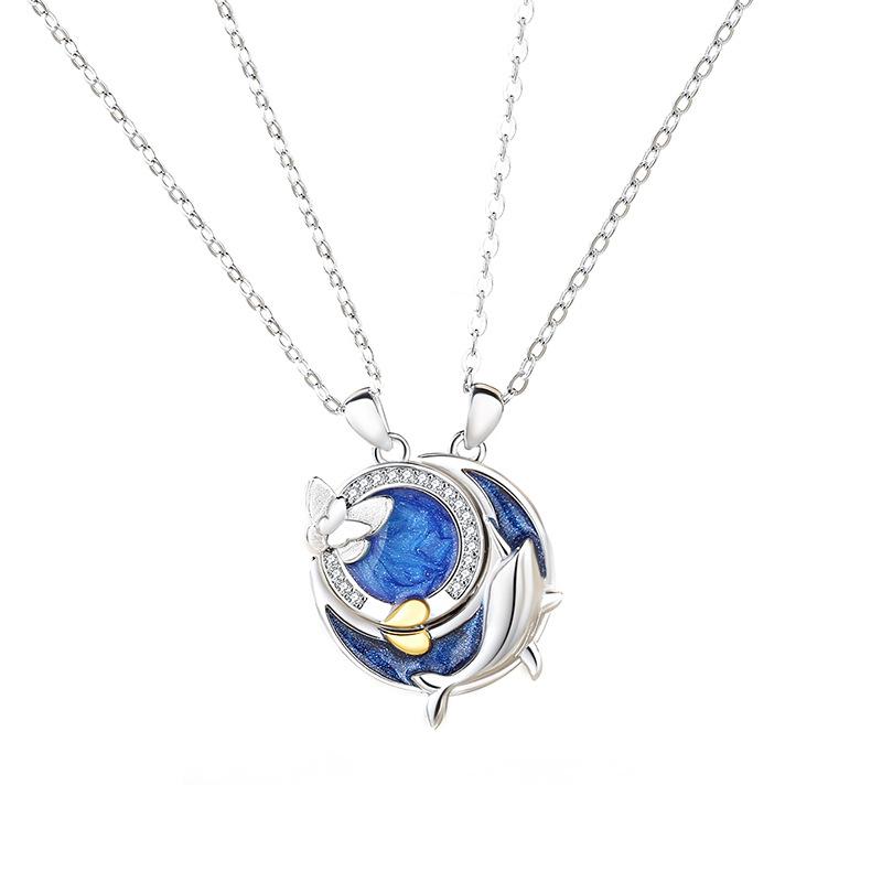 Tancise S925 Sterling Silver Luxury Personality Pendant Necklace Women's Classic Tide Necklace