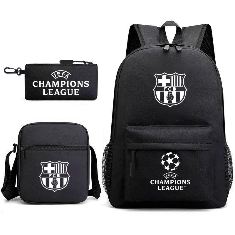 Zaino da Tifoso di Calcio per Bambini e Ragazzi Manchester United Semplice Casual Zaino Giornaliero Borsa a Spalla con Astuccio