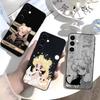 Cartoon F-Sailor M-Moons Phone Case For Samsung Galaxy A73,A21s,A22,A31,A52,A53,A71,A41Soft Black Shell