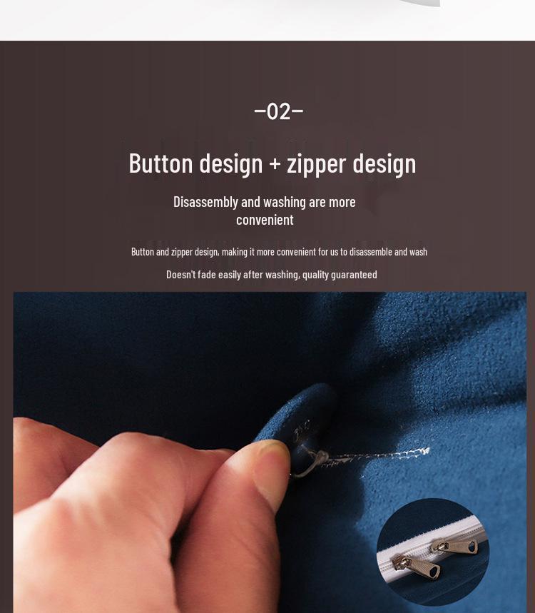 Triangle Large Backrest Lumbar Support Cushion - Solid Color Sofa & Bed Pillow