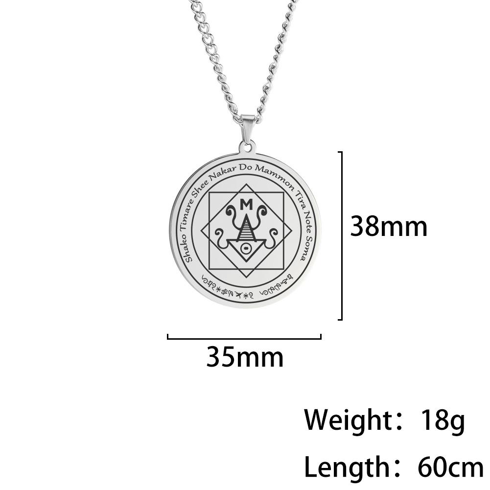 LIKGREAT Mammon Necklace Money Talisman Neckalces Abundance Prosperity Talisman Business Success Jewelry Gift for Men Women
