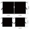 Black Curtain For Car Uv Protection Includes 1 Rear Seats Divider & 2 Side Divider Curtains For Camping & Sleeping