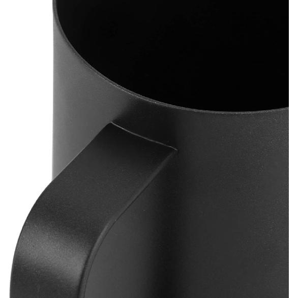 Milk Frothing Pitcher, 304 Stainless Steel Milk Frothing Cup Coffee Art Making Latte Cup, Black Matte, 13.5/20oz(20 OZ)