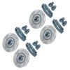 4Pcs Simulation Metal Brake Discs Calipers Fit for Traxxas TRX4 TRX6 1 10 RC Car PartsGray