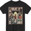 Unisex All-Season Summer Short Sleeve Men's Vintage 80s Graphic Tee with MJ Beat It Thriller Gang Alley T-shirt