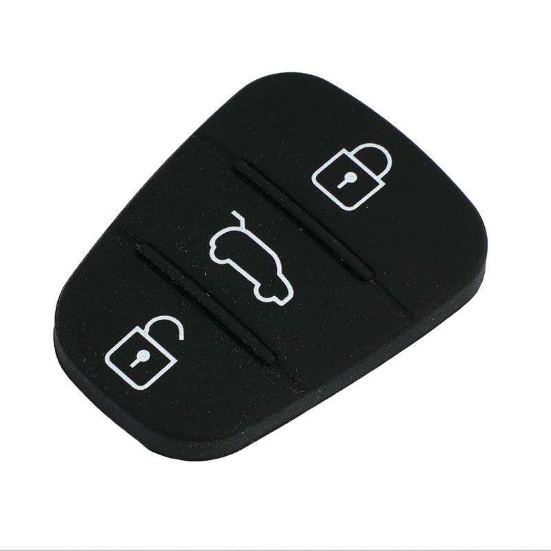 Replacement rubber key pad for For HYUNDAI i20 For i30 ix35 ix20 For Rio For Venga plastic key cover with 3 buttons for car keys