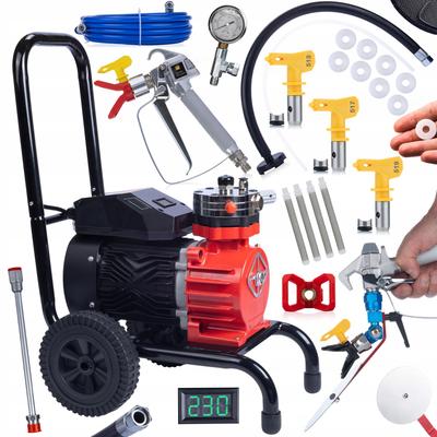 Agregat Malarski Red Strong Storm 1100 RSS05 – 3500W, 22MPA, 18L/min | Zestaw Z Dyszami I Filtrami | Idealny Do Malowania Dużych Powierzchni