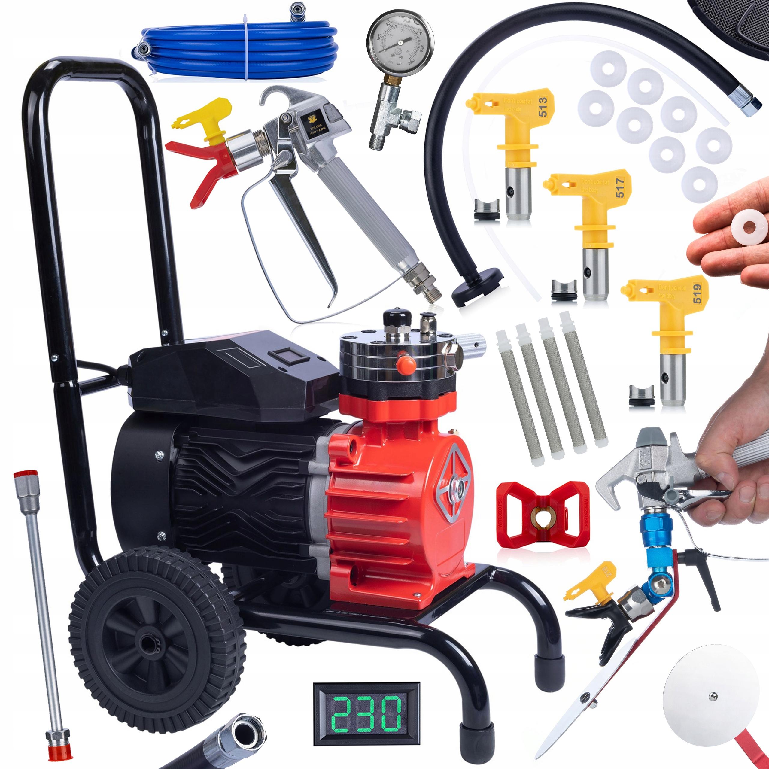 

Rosfix Agregat Malarski Red Strong Storm 1100 RSS05 – 3500W, 22MPA, 18L/min | Zestaw z Dyszami i Filtrami | Idealny do Malowania Dużych Powierzchni