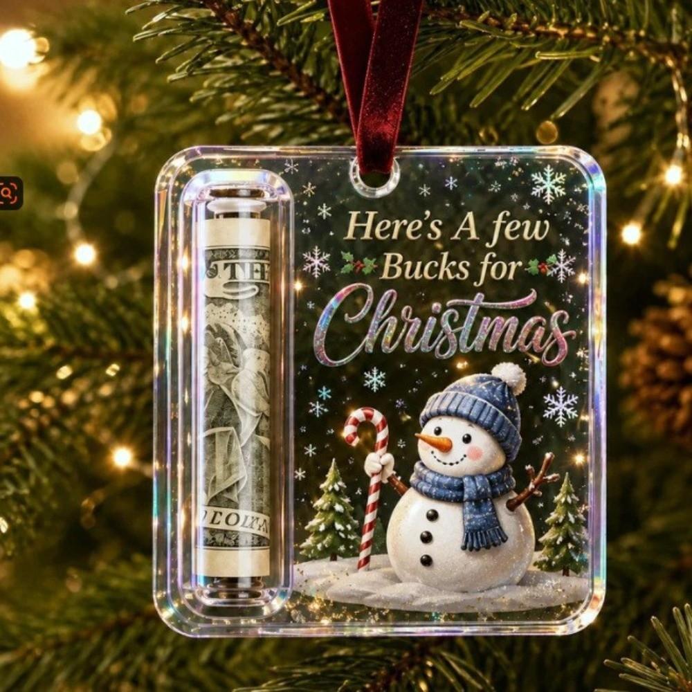 Acrylic Cash Gift Box Hanging Style Treat Holder Ornament Money Holder Ornament for Gift Giving