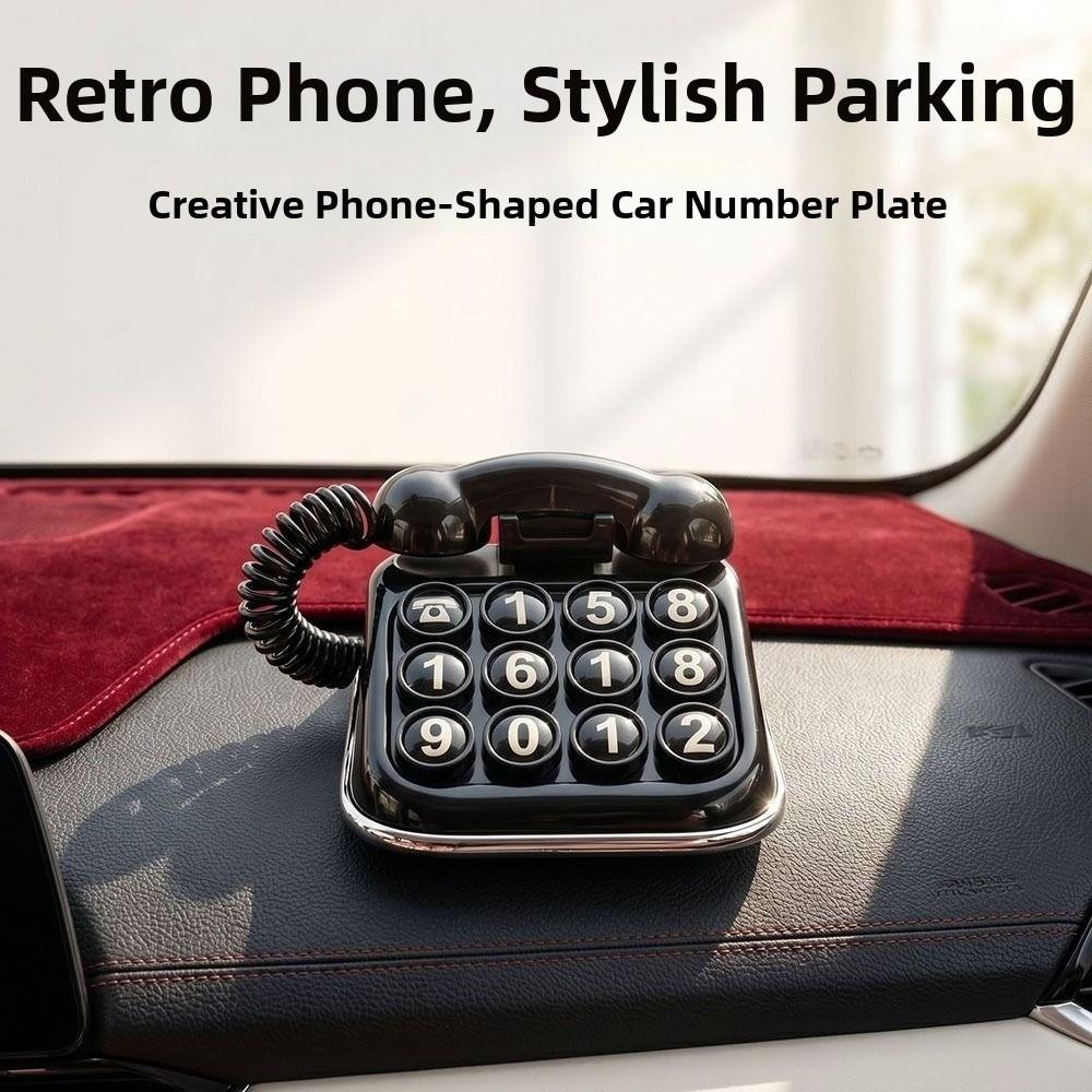 Telephone Shaped Temporary Parking Sign Mini Telephone Parking Plate  Auto Interior