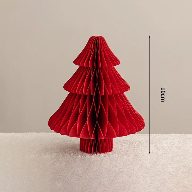 2026 Christmas Tree Honeycomb Ball 3D Folding Christmas Tree Ornament Desktop Decoration  for Xmas Navidad Happy New Year Decor