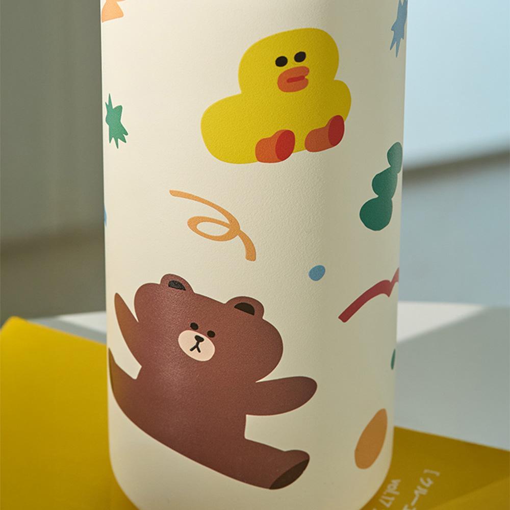 Line Friends Brown Picnic One-Touch Tumbler (420ml)
