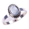 Natural Aquamarine Gemstone Handmade 925 Solid Sterling Silver Ring Size 8 l9Q51