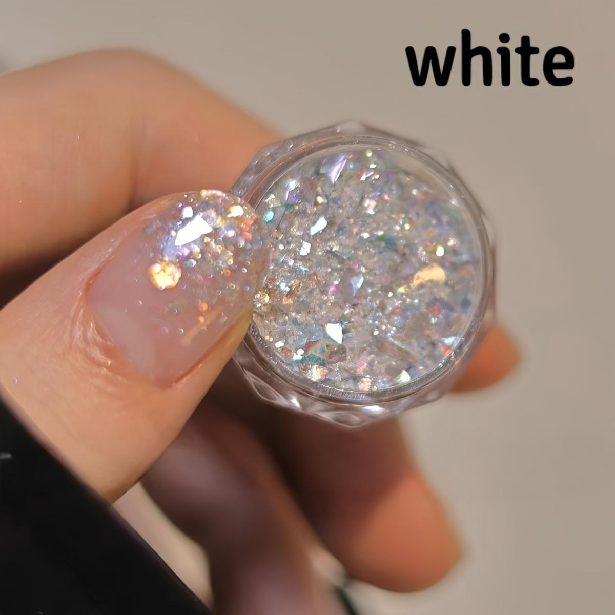 

Nail Art - Sparkling Multicolor Glitter with Round Glass Container, DIY Manicure, Women s Nail Care Essentials, Pedicure Glitter, Vibrant Colors