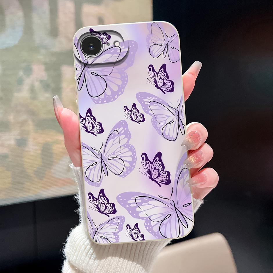 For iPhone17 17E 17Air 17Pro 17ProMax Case Pink Rose Rainbow Trendy Antifouling Bumper For iPhone17E iPhone 17 Pro Max Air Capa