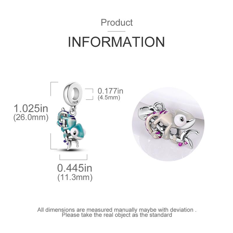 Original Charm Copper Chameleon & Kitten Charms Beads Fit 3Mm Original Bracelet For Women Diy Fashion Jewelry Gift