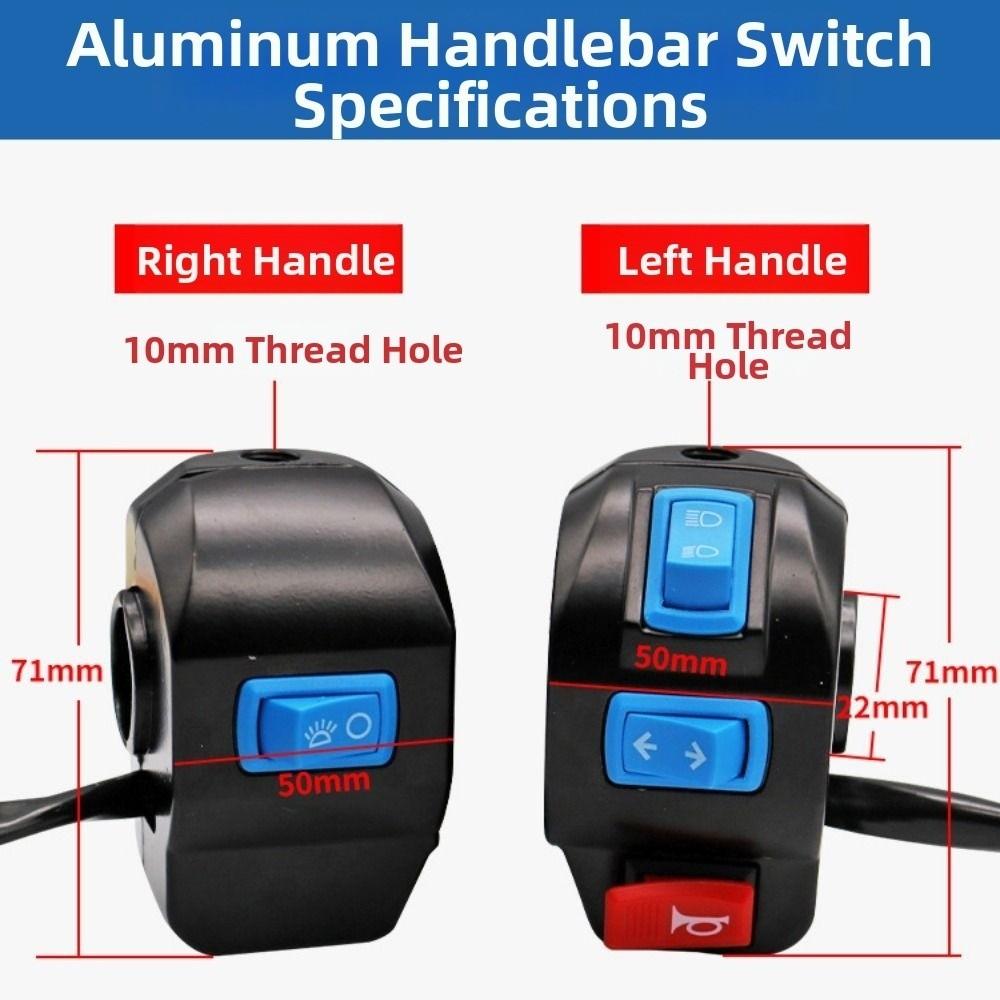 Aluminum Alloy Switch Assembly Plastic Horn Headlight Turn Signal High Quality Combination Button
