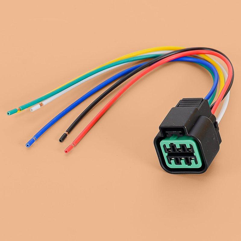 PB625-06027 6 Way Headlight Headlamp Connector Adapter Harness Cable Wire Wiring Plug Pigtail Fit for Kia Sportage 2005-2010