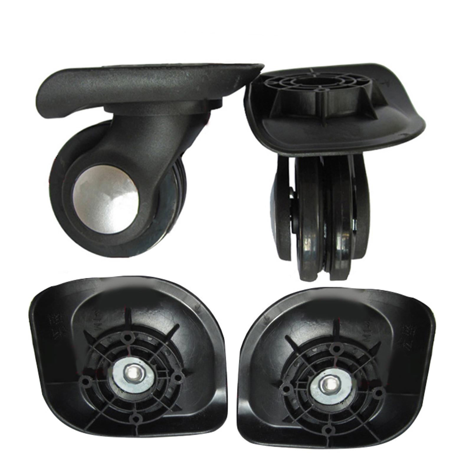

1 пара колес для тележки, сменные колеса повышенной прочности для багажа, чемодана, комплект поворотных колес на 360 градусов, бесшумные колеса с двойным рядом