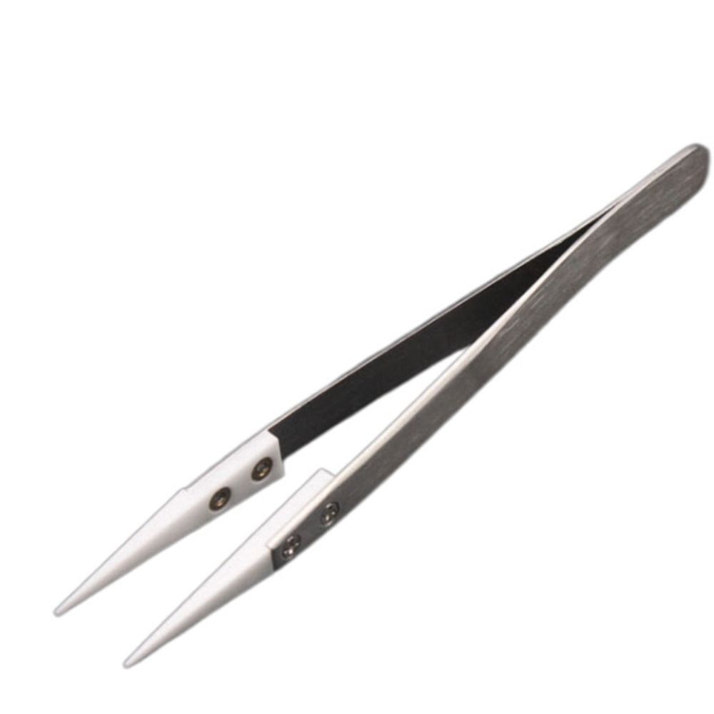 Stainless Steel Ceramic Tipped Tweezers Ceramic Electronic Soldering Tweezers Industrial