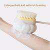 Long Handle Bath Brush Massage Exfoliator Dual-Sided Scrubber with Detachable Soft Bristles for Strong Cleansing