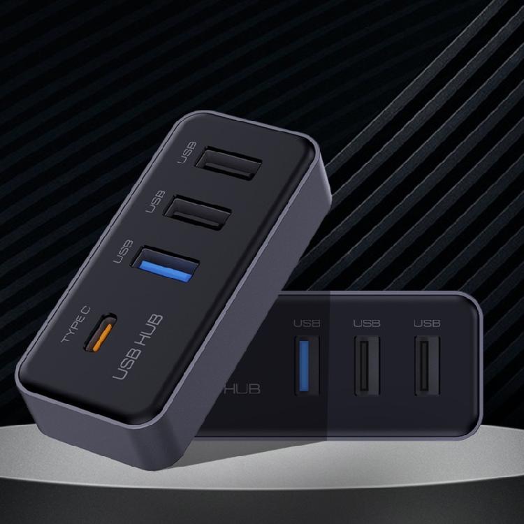 Multi Port Adapter for Electric Vehicle Glove Box Providing 4 in 1 Connectivity USB and Type C Ports Enhanced Experience