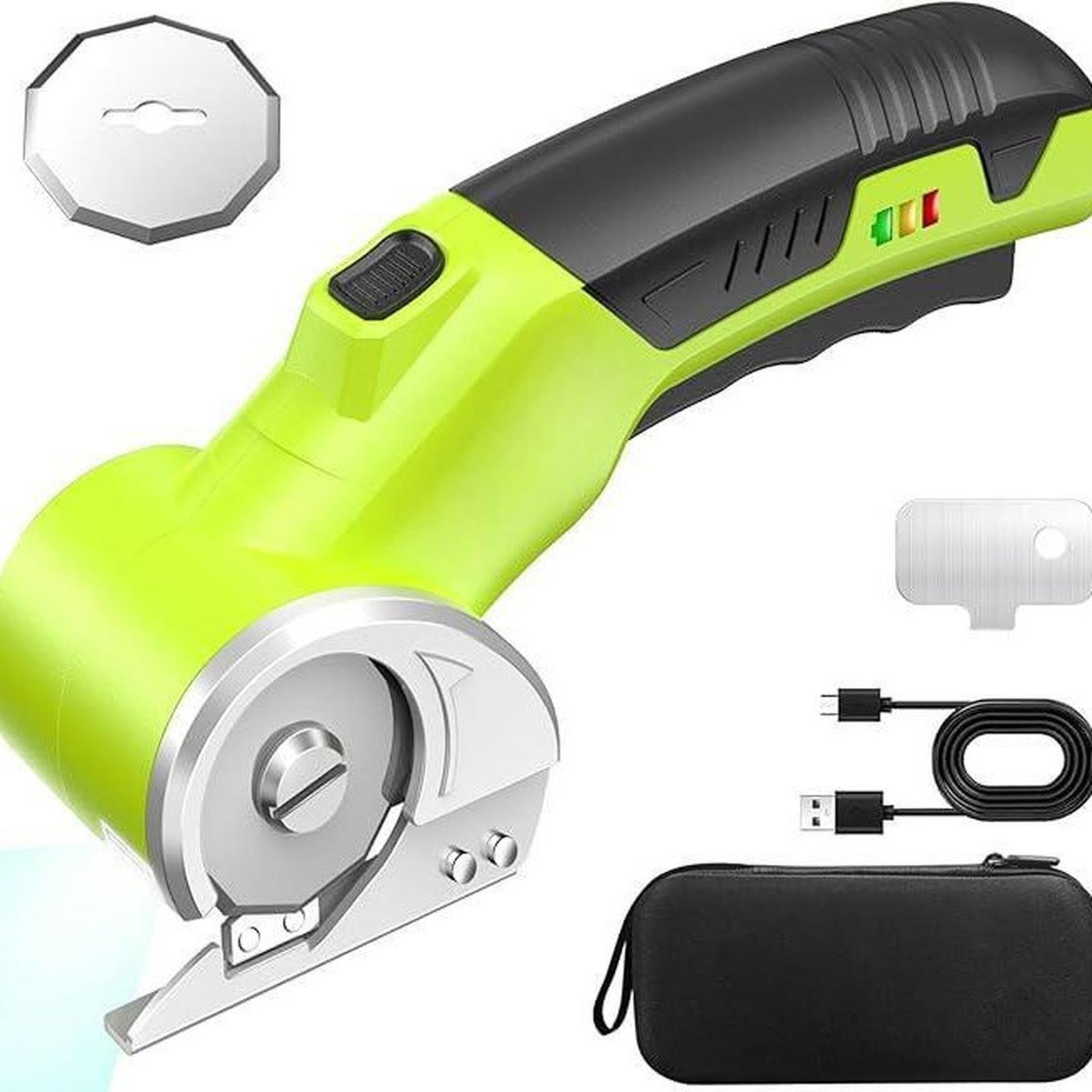 Wireless Electric Scissors , 4V Rechargeable 3000mAh Rotating Cardboard Cutter with LED Light one size