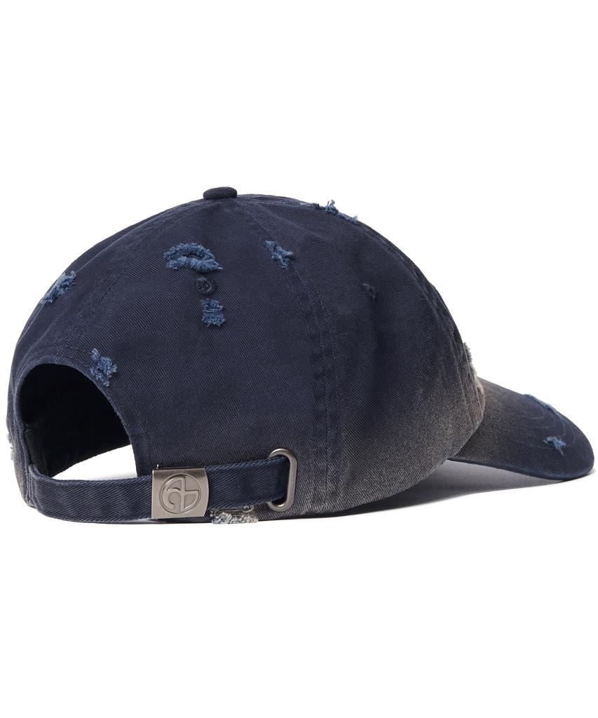 Nomaenyueol Destroyed Ball Cap - Washed Navy