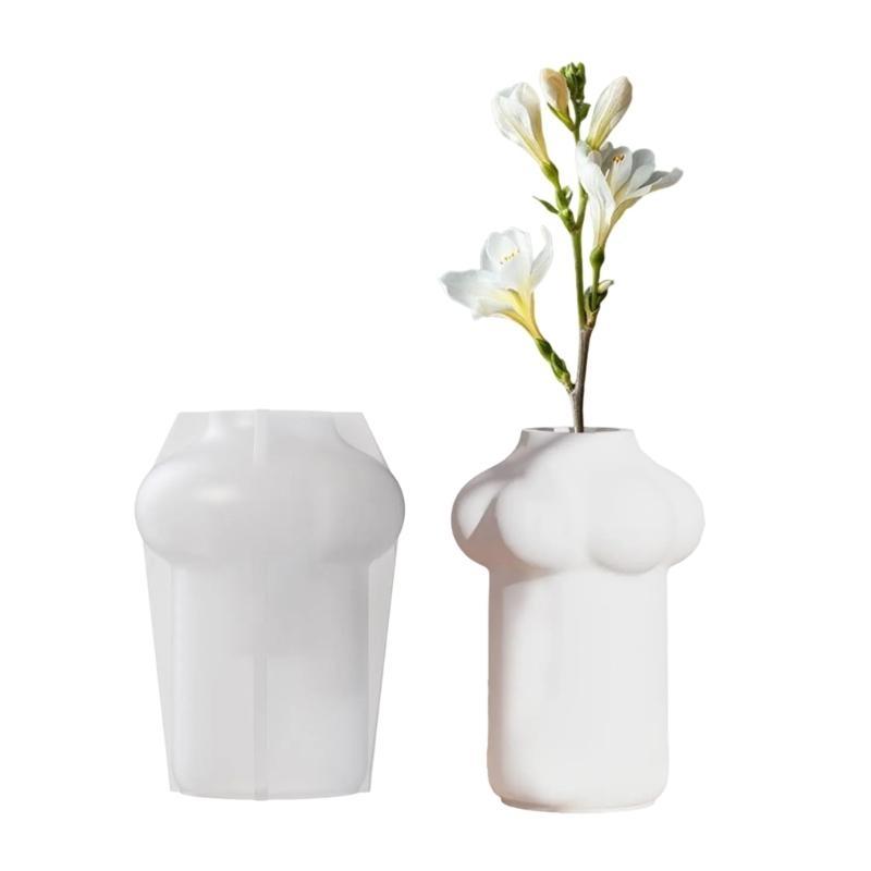 A52E Cloud Flower Vase Mould Flexible Silicone Mold for Handmade Home Desktop Decoration Reusable Jewelry Molding Tool