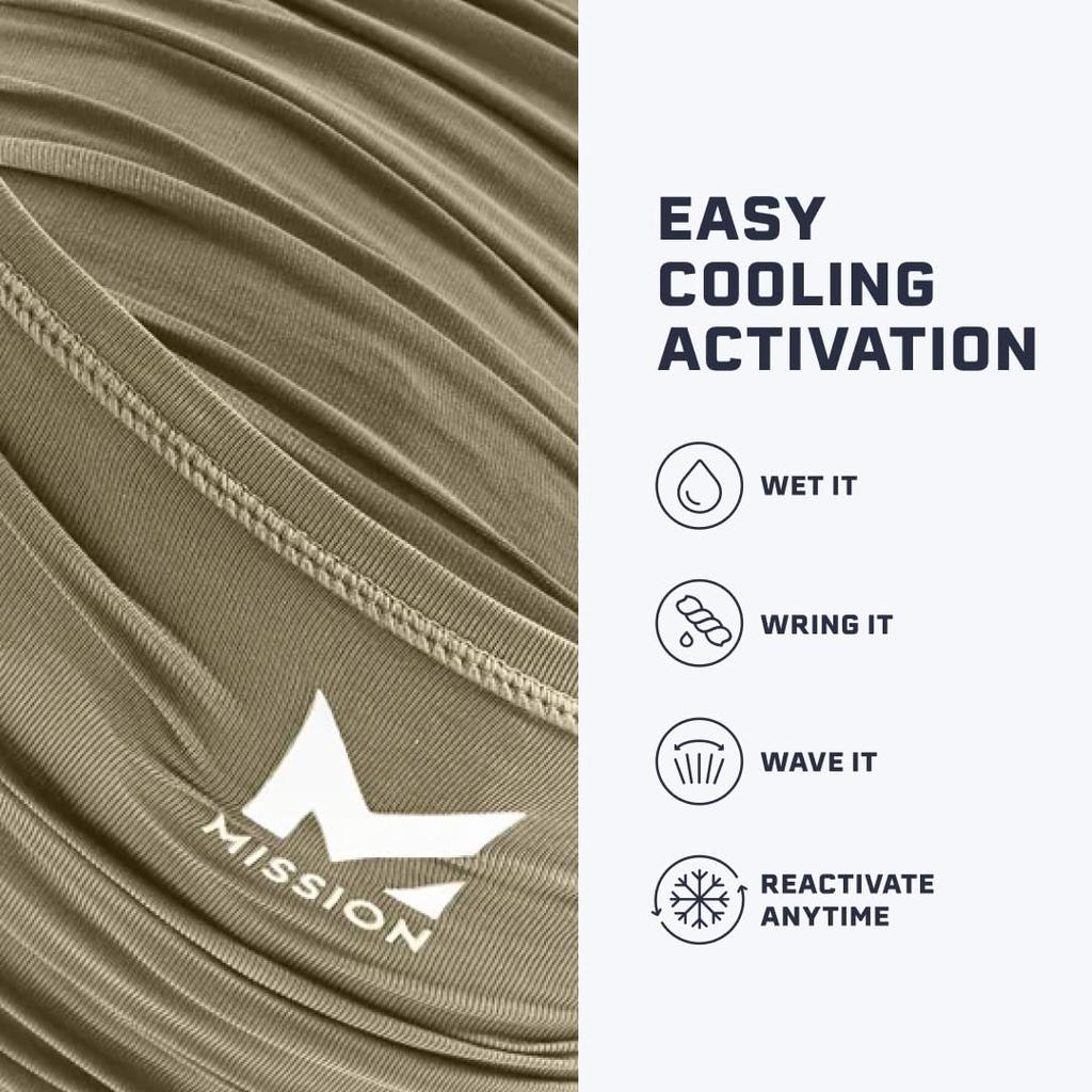 Mission Athletecare Multi-Cool Neck Gaiter, Gaiter, Face , Skin Temperature: -5°F (-15°C), For Sports,