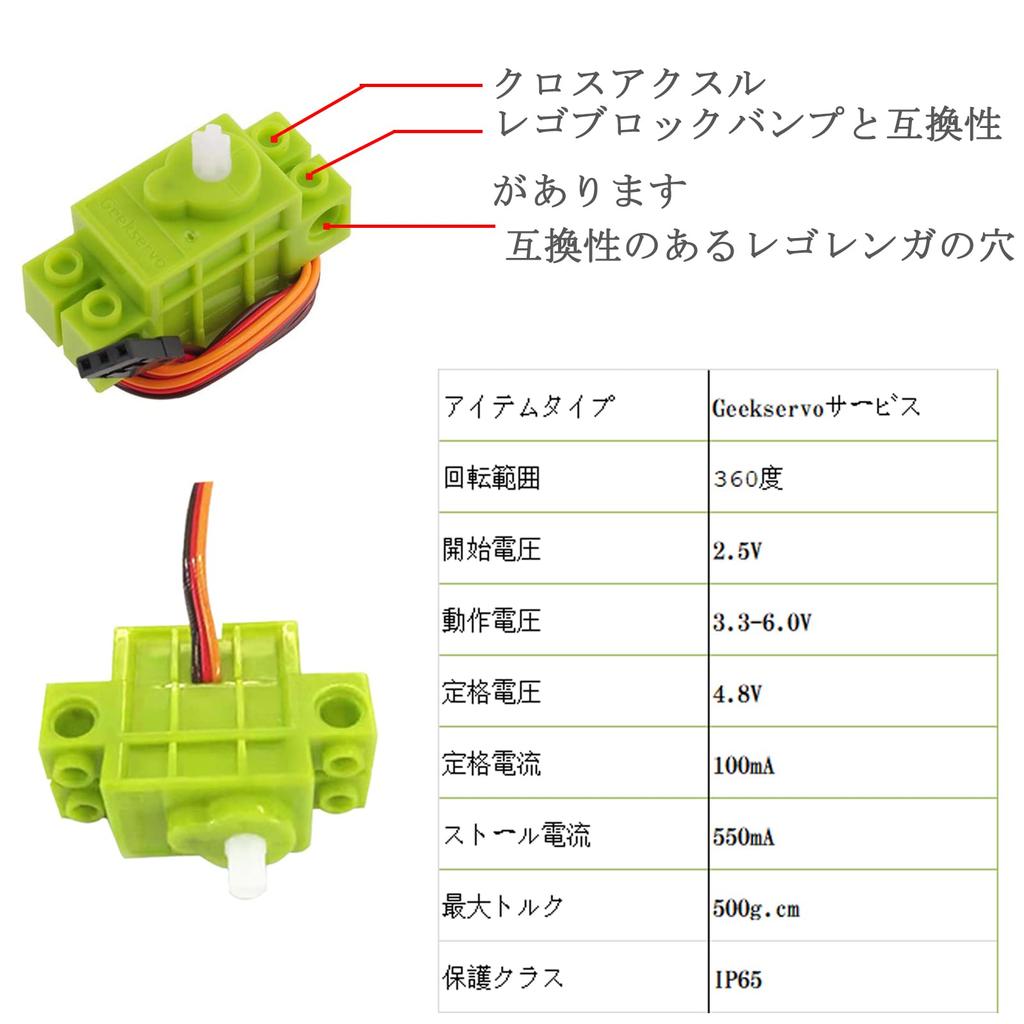 IP65 Korumalı ve Çapraz Eksenli Tekerlekli, LEGO ve Bit ile Uyumlu 4 Yeşil Geekservo Programlanabilir 360° Sürekli Dönüşlü Servo