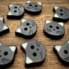 10/15pcs Cute Cartoon Cat Black & White Ears Resin Buttons Handmade Craft Accessories for Sewing,Knitting,and Crafting Projects