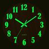 8-inch Wood Board Wooden Luminous Wall Clock Silent Clock MDF Wood Grain Creative Luminous Fluorescent Clock