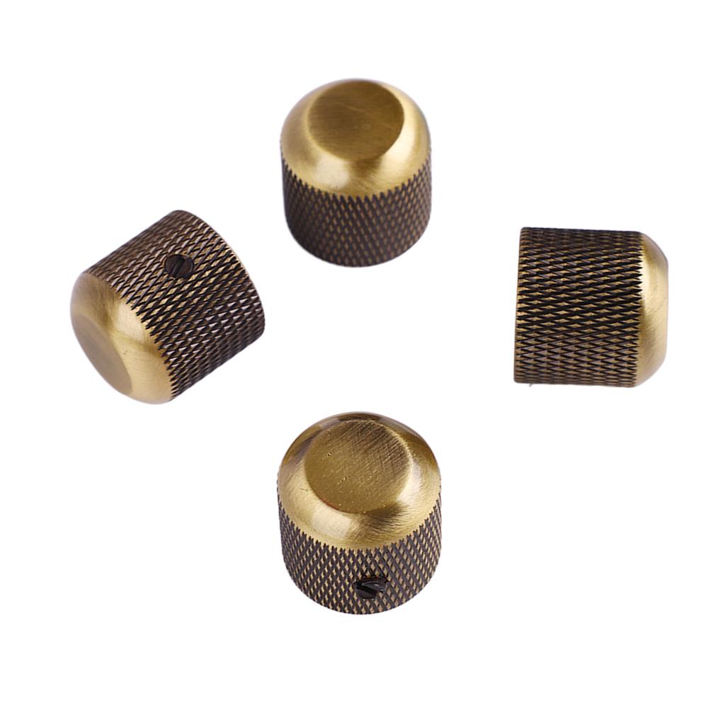 4Pcs Guitar Knob Screwdriver with 1 Slot Screwdriver Control Knob Hat Replacement for Electric Guitar