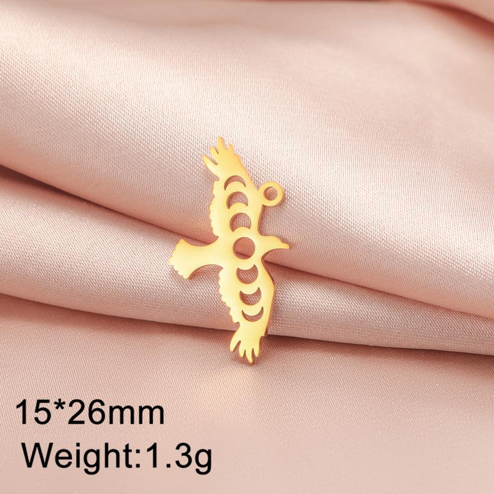 Dawapara Gothic Witch Raven Animal Bird Pendant Eagle Crow Owl Charm for Jewelry Making Stainless Steel Accessories