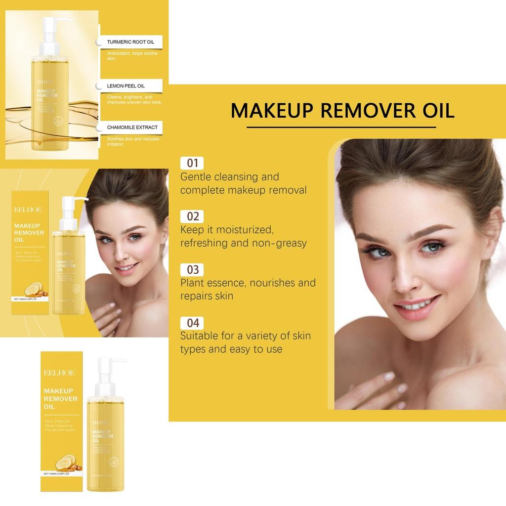 Eelhoe Ginger Lemon Cleansing Oil Gentle Skin Care For Refreshing Makeup Removal And Pore Cleansing 100ml