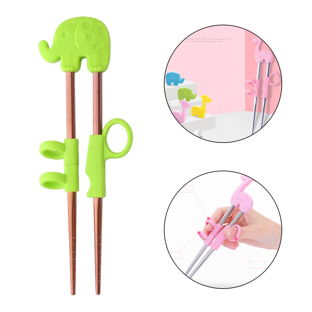 1Pair Kids Baby Beginner Chopsticks Hand Training Helper Chopstick Easy Use