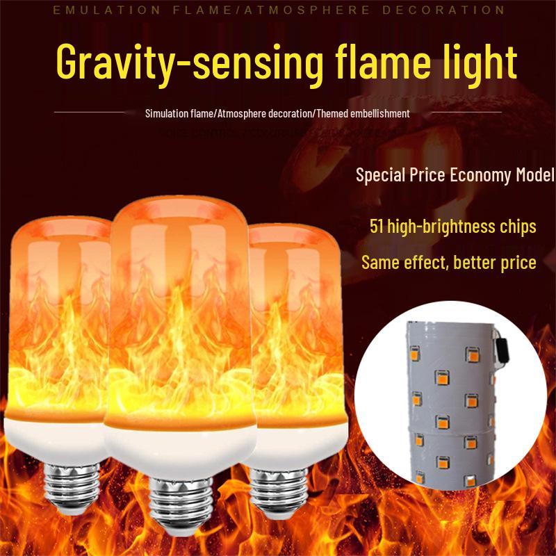 51 LED Flame Effect E27 Torch Bulb for Bar & Christmas Decor